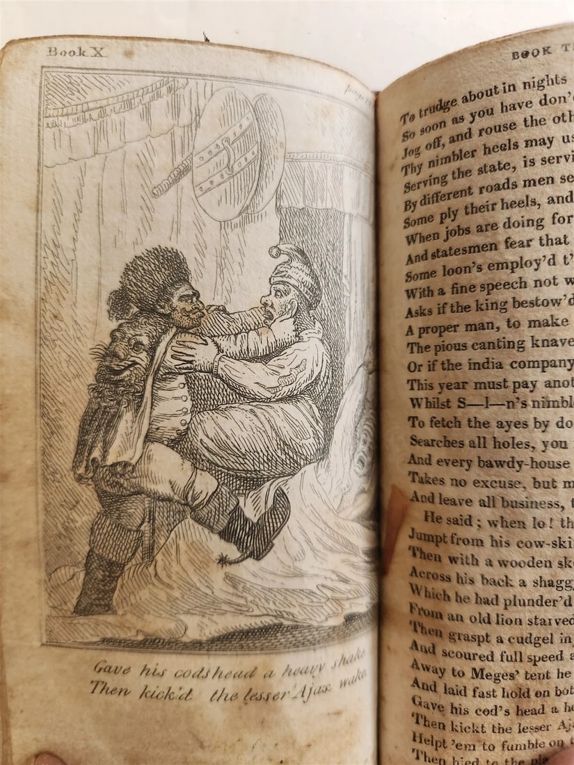 1809 BURLESQUE TRANSLATION of HOMER Volume II ILLUSTRATED antique THOMAS BRIDGE - 12