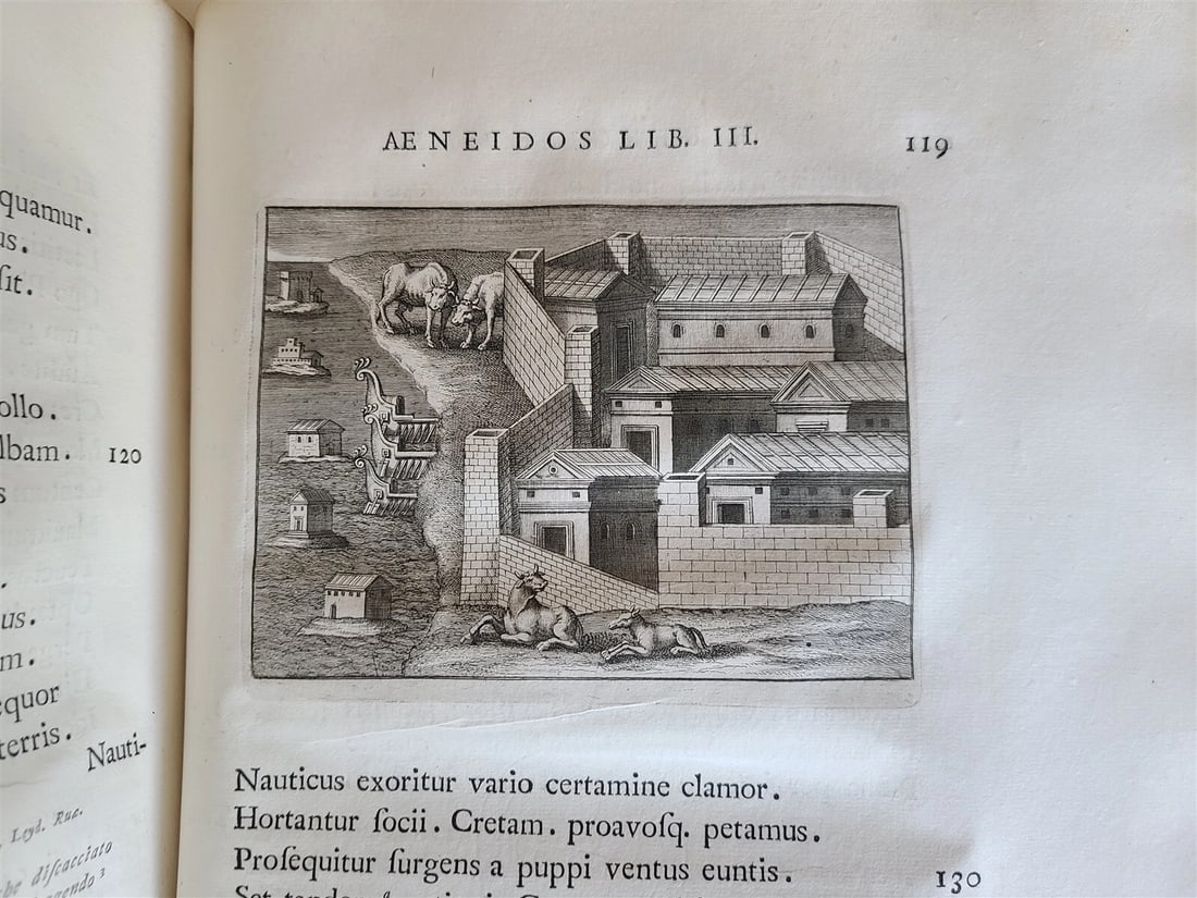 1764 VIRGIL ROMAN POETRY ILLUSTRATED 2 FOLIOS antique Bucolica Georgica antique - 11