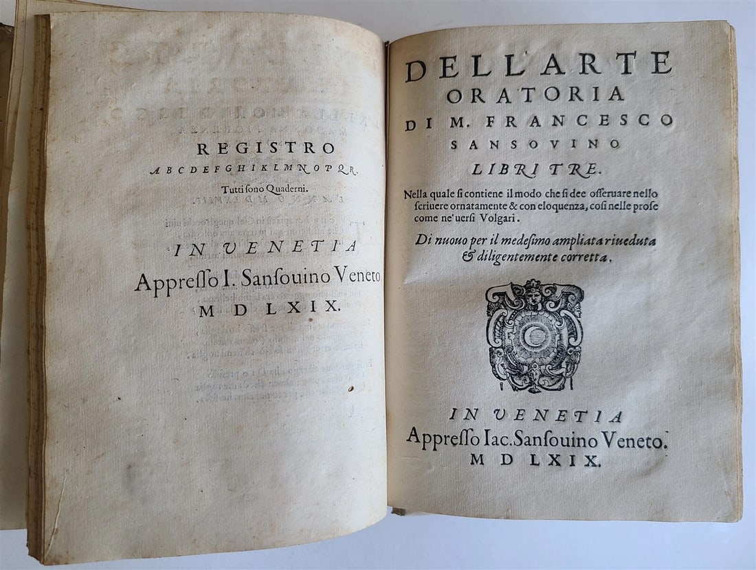 1569 ORATIONS by MANY ILLUSTRIOUS MEN - FRANCESCO SANSOVINO antique VELLUM - 11