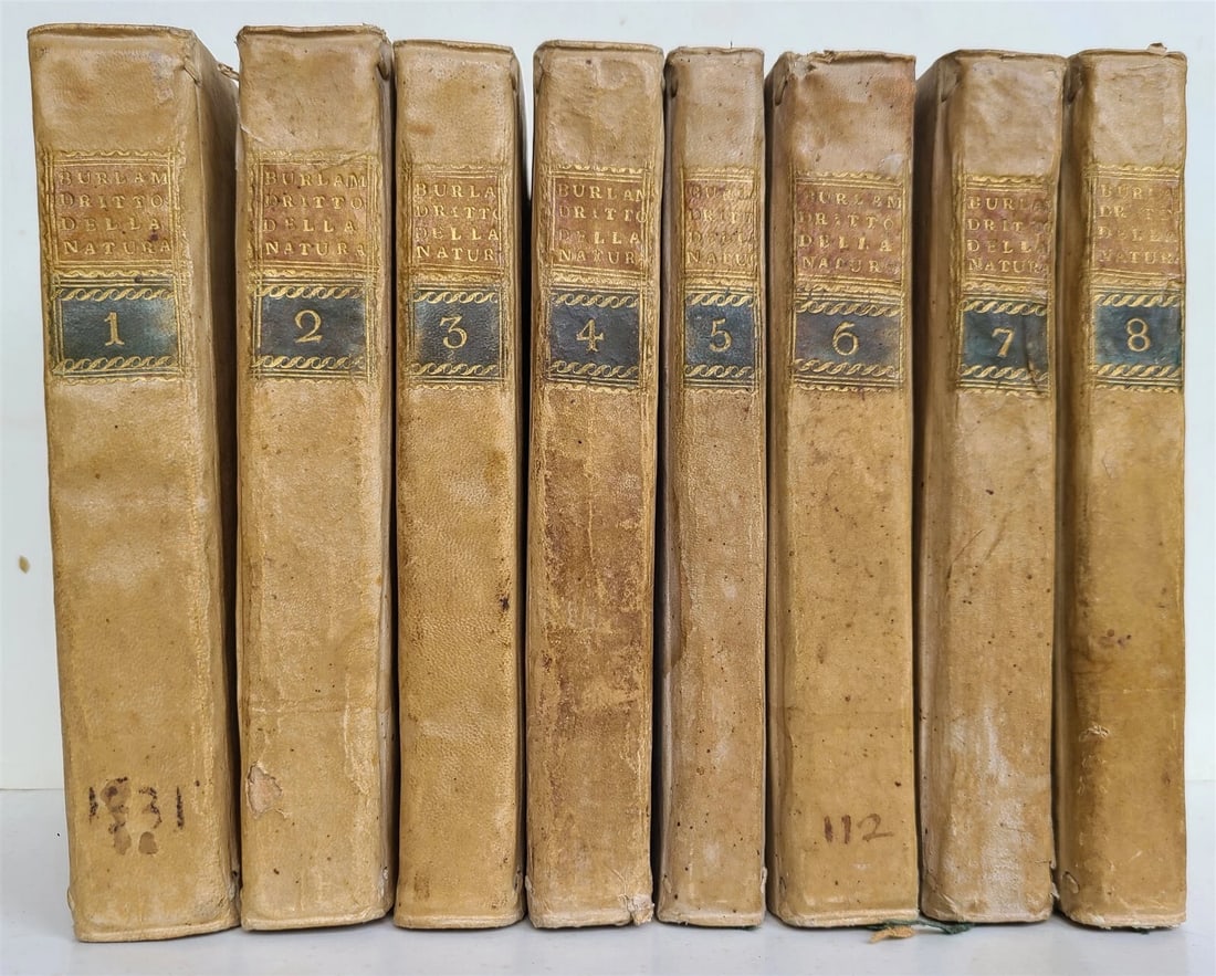 1780-82 ORIGIIN & NATURE of CIVIL SOCIETY & GOVERNMENT antique 8 VOLUMES vellum (1 of 6)