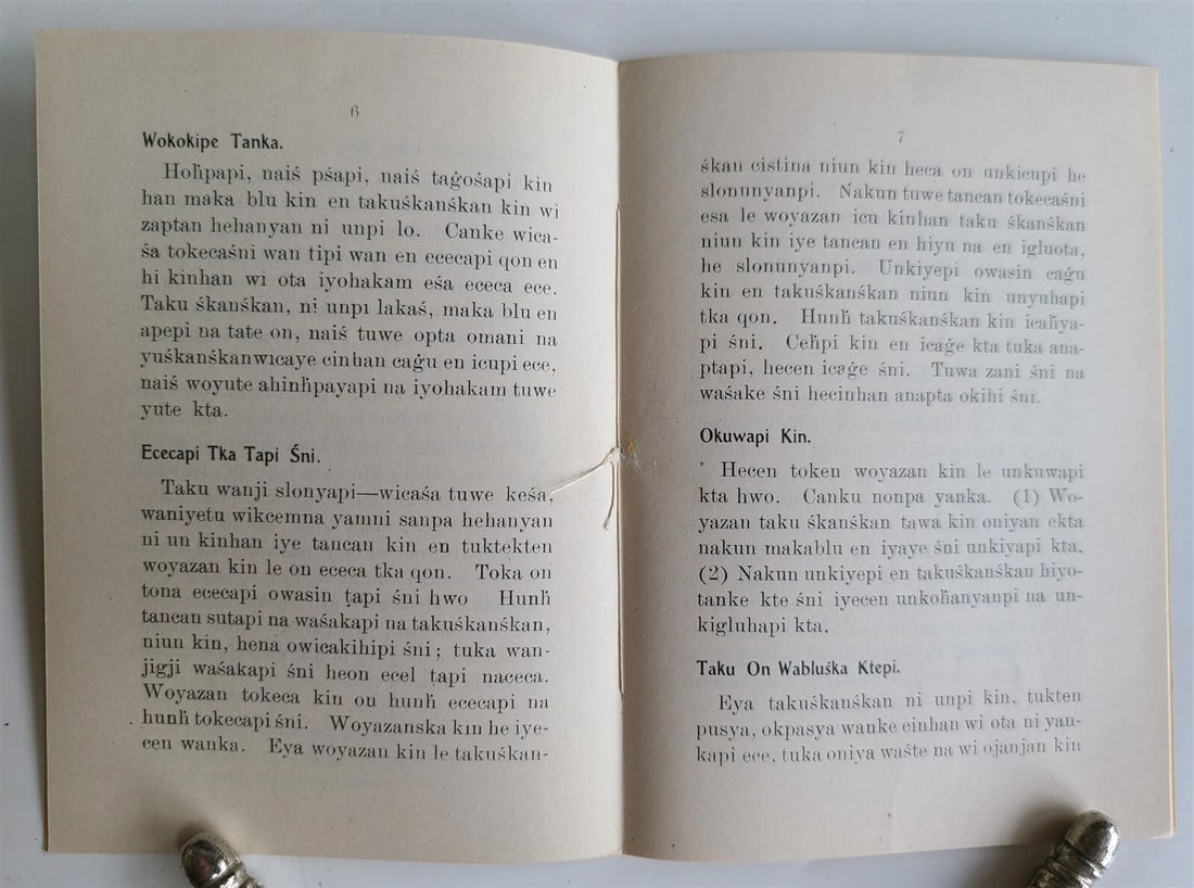 1908 DAKOTA INDIAN LANGUAGE Woyazanska Tuberculosis antique AMERICANA rare - 4