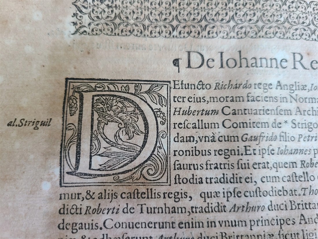 1596 ENGLISH CHRONICLES H. SAVILE antique Rerum Anglicarum Scriptores VELLUM - 17