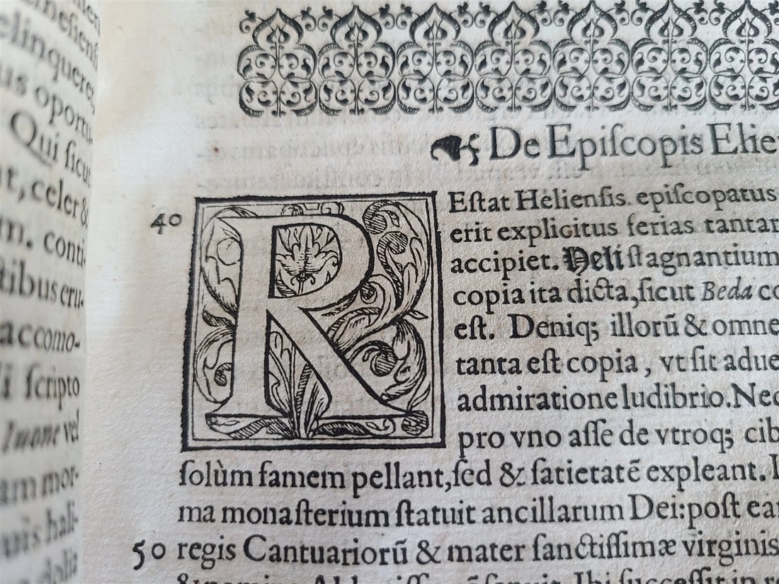 1596 ENGLISH CHRONICLES H. SAVILE antique Rerum Anglicarum Scriptores VELLUM - 18