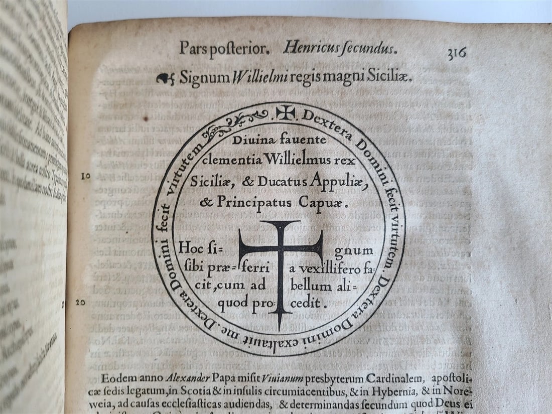 1596 ENGLISH CHRONICLES H. SAVILE antique Rerum Anglicarum Scriptores VELLUM - 5