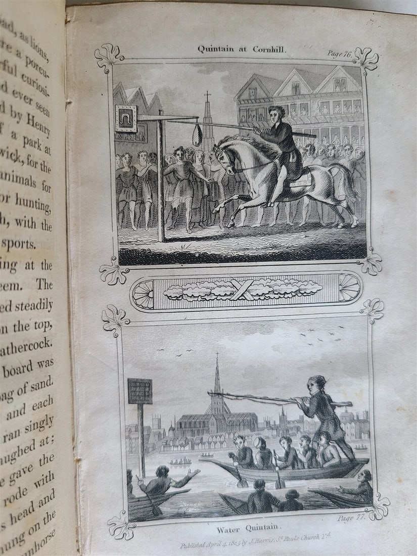 1825 PICTURE of MANNERS CUSTOMS SPORTS & PASTIMES of ENGLAND antique illustrated - 5