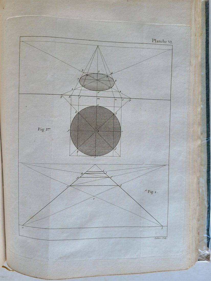 1799 ELEMENTS of PRACTICAL PERPECTIVE for ARTISTS ILLUSTRATED antique in French - 15