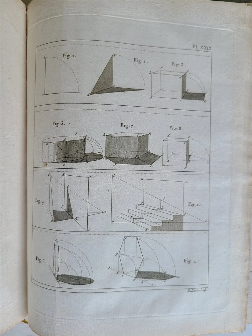 1799 ELEMENTS of PRACTICAL PERPECTIVE for ARTISTS ILLUSTRATED antique in French - 9