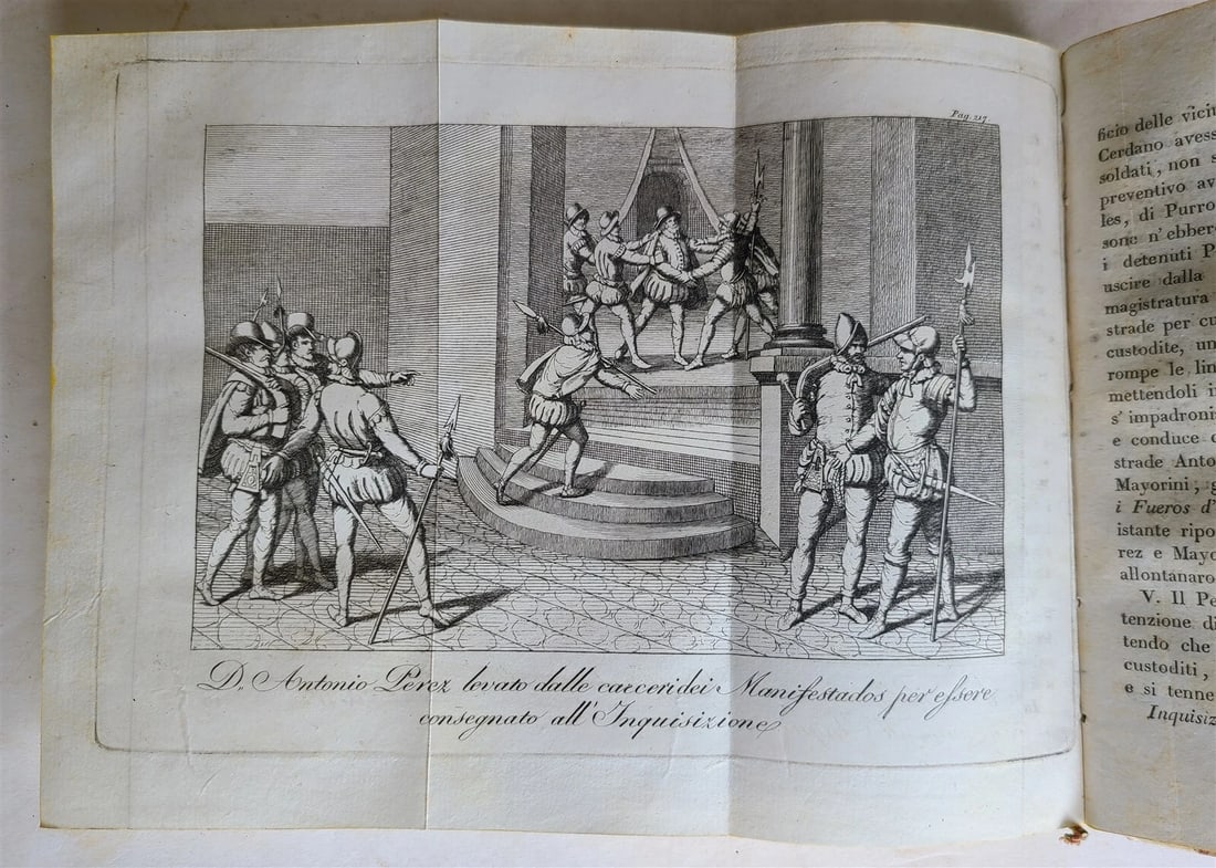 1820 HISTORY of SPANISH INQUISITION in ITALIAN 6 VOLUMES antique ILLUSTRATED - 13