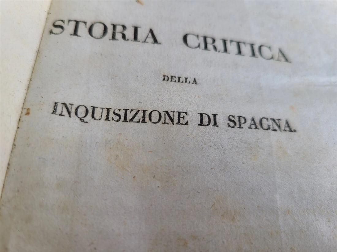 1820 HISTORY of SPANISH INQUISITION in ITALIAN 6 VOLUMES antique ILLUSTRATED - 5