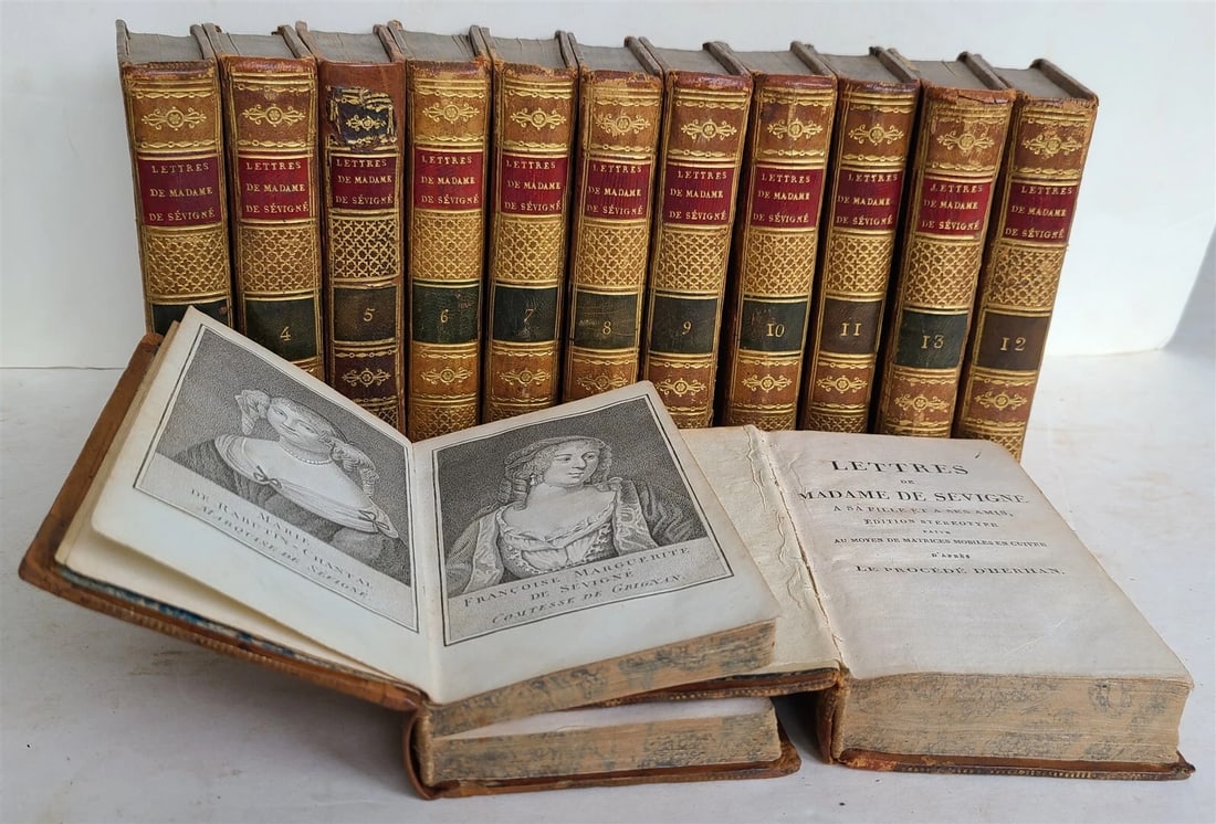 1819 13 VOLUMES antique LETTERS of Marie de Rabutin-Chantal marquise de Sevigne (1 of 8)