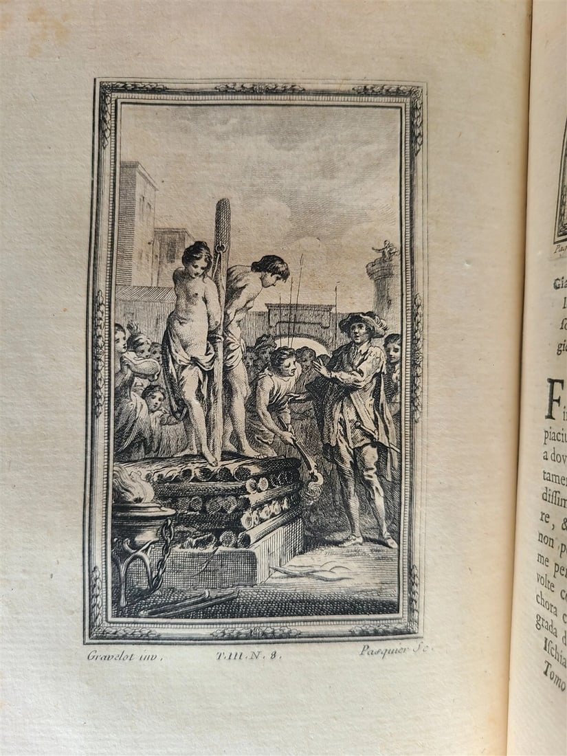 1757 IL DECAMERON by Giovanni BOCCACCIO antique 5 VOLUMES ILLUSTRATED 110 plates - 19