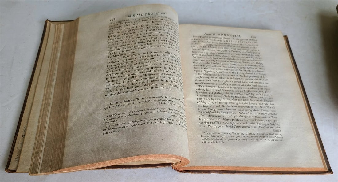 1760 MEMOIRS of COURT of AUGUSTUS BLACKWELL SCOTLAND 3 VOLS antique ILLUSTRATED - 5