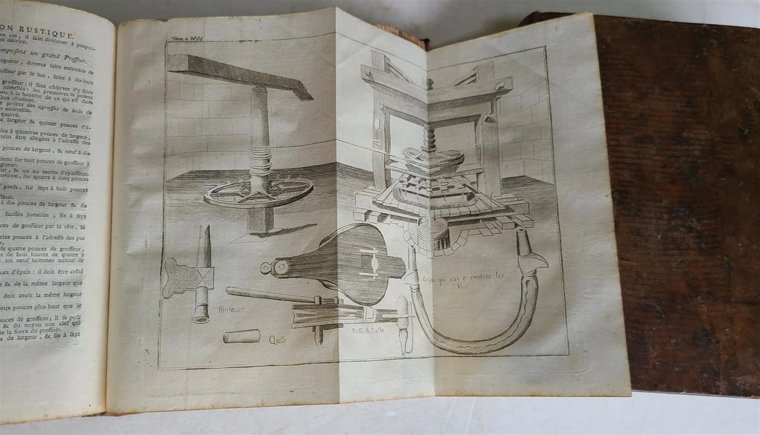 1777 2 VOLUMES antique ILLUSTRATED ANIMAL HUSBANDRY TOOLS PLANTING FORESTRY - 15