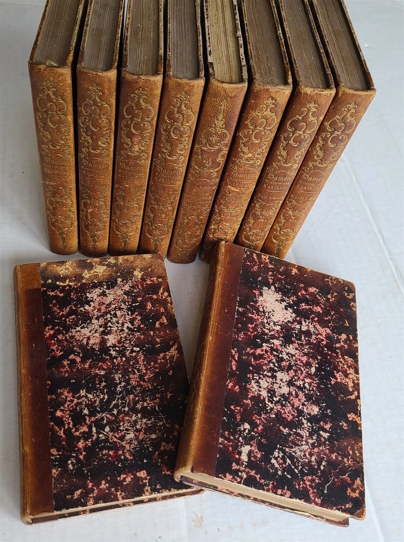 1834 LADIES CONVERSATIONAL LEXICON 10 VOLUMES ILLUSTRATED antique DECORATIVE - 3