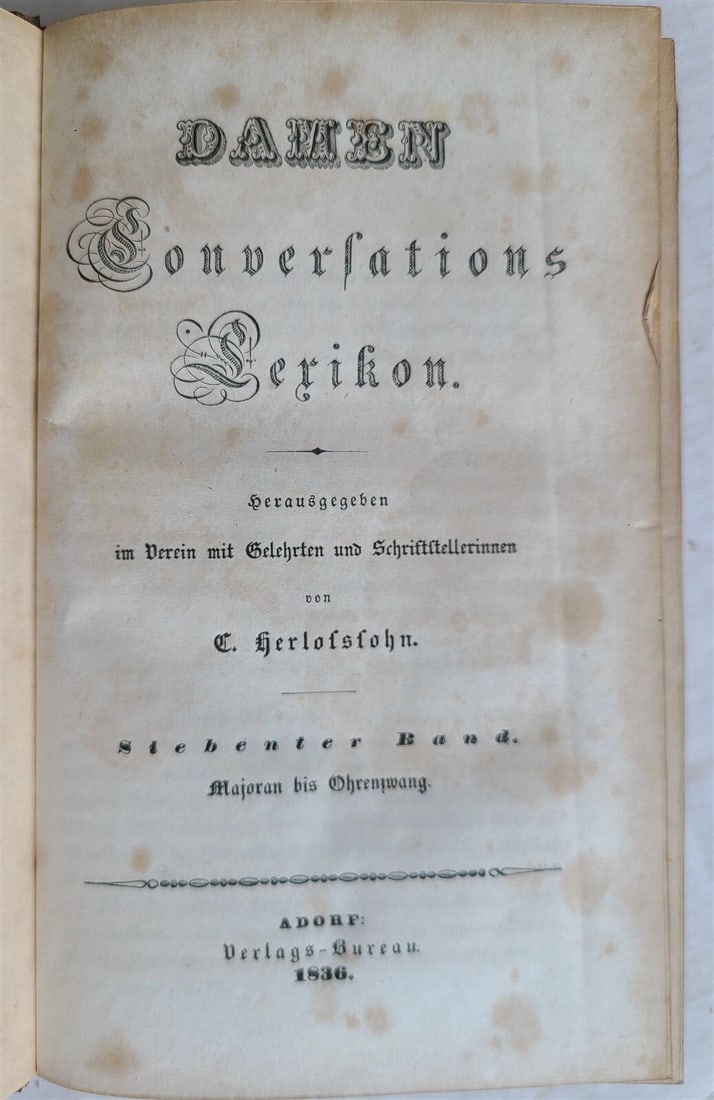 1834 LADIES CONVERSATIONAL LEXICON 10 VOLUMES ILLUSTRATED antique DECORATIVE - 4