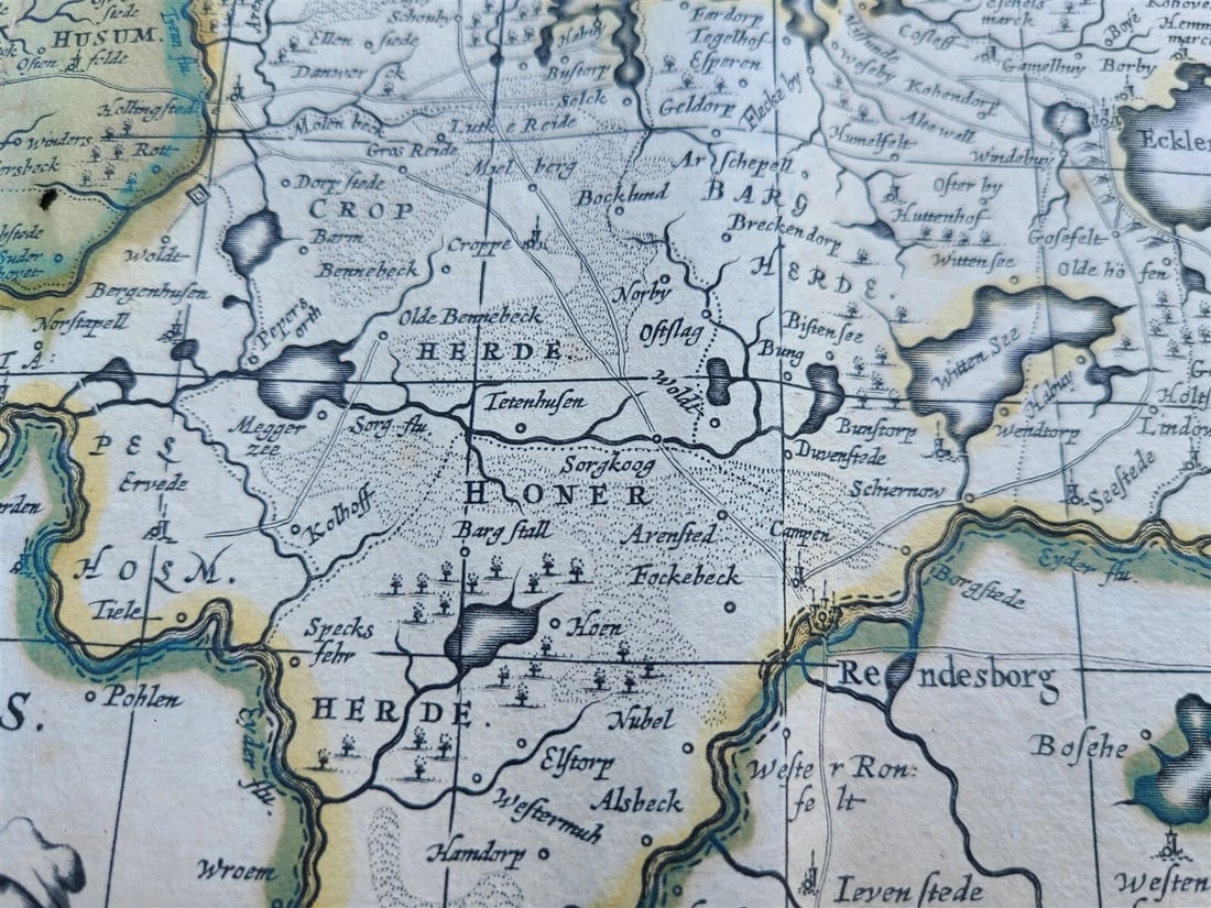 1680 MAP of GERMANY DUCATUS SLESVICENSIS AUSTRALIS PARS antique 20 x 24" - 4