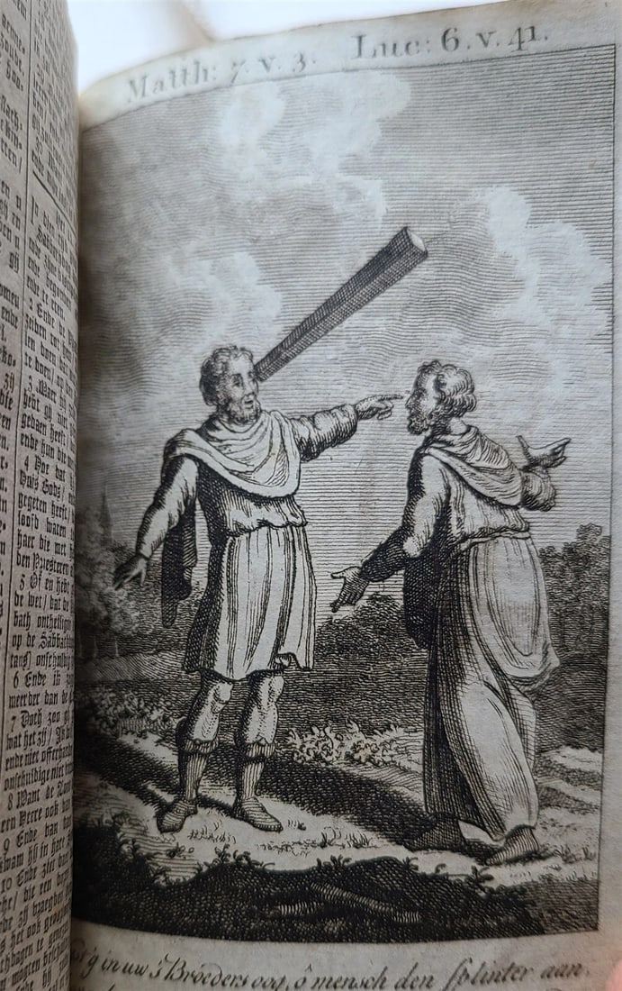 1797 BIBLE in DUTCH ILLUSTRATED antique VELLUM BOUND BIBLIA OLD & NEW TESTAMENT - 16