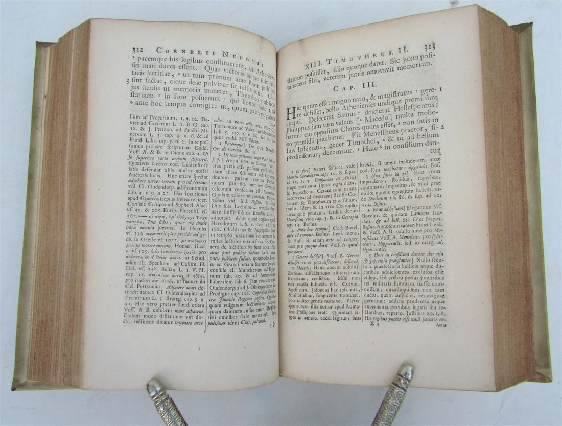 1734 ROMAN HISTORY ARMORIAL BINDING ILLUSTRATED antique LIVES of EMPERORS NEPOS - 12
