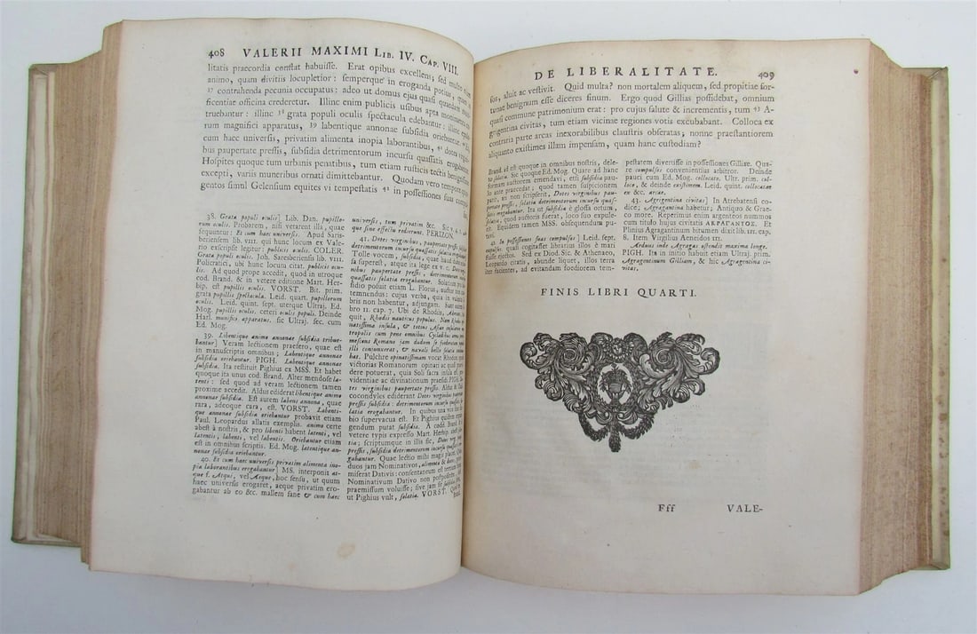1726 FACTORUM DICTORUMQUE V. MAXIMUS ANTIQUE w/ HAGUE COAT OF ARMS VELLUM LATIN - 10