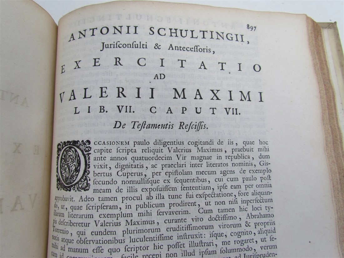 1726 FACTORUM DICTORUMQUE V. MAXIMUS ANTIQUE w/ HAGUE COAT OF ARMS VELLUM LATIN - 11