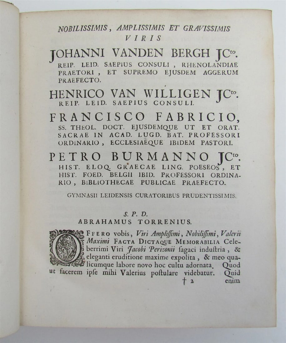 1726 FACTORUM DICTORUMQUE V. MAXIMUS ANTIQUE w/ HAGUE COAT OF ARMS VELLUM LATIN - 8