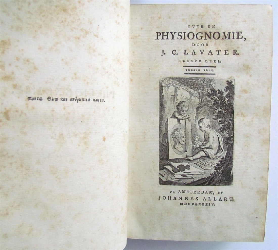 1781 4 volumes PHYSIOGNOMY ILLUSTRATED 18th century antique set - 3