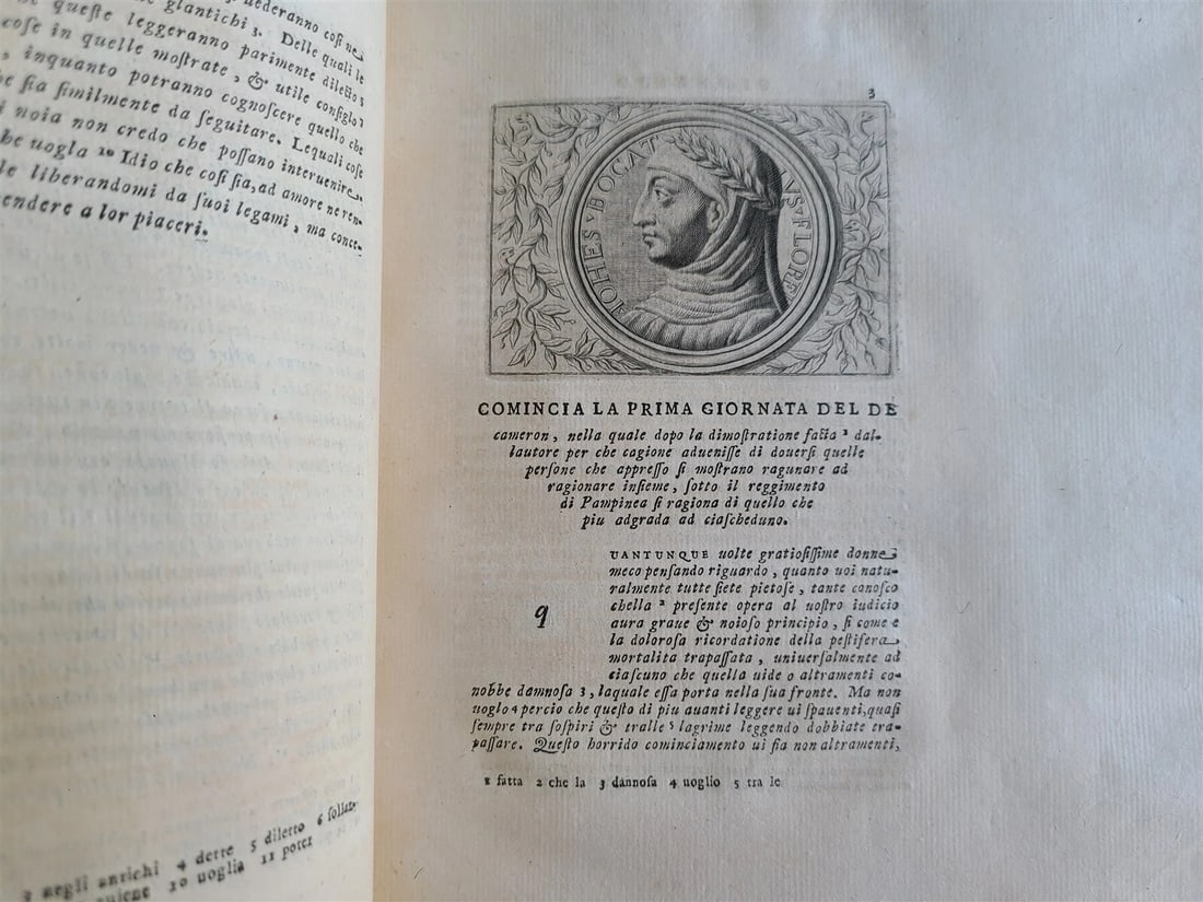 1761 BOCCACCIO IL DECAMERON antique in ITALIAN - 5