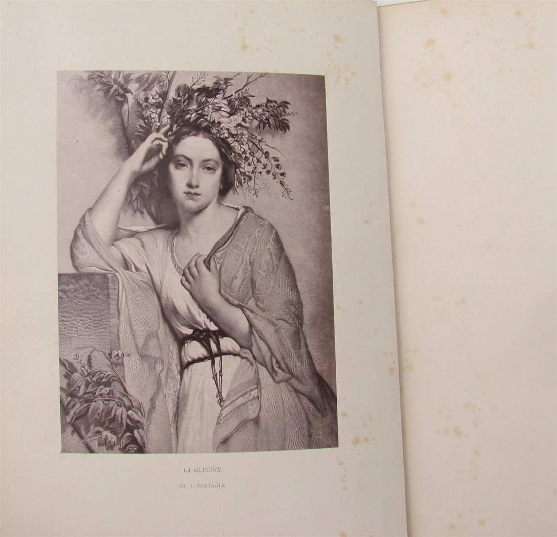1872 GEMS of BELGIAN ART by W. SCOTT antique SIGNED FINE BINDING ILLUSTRATED - 6