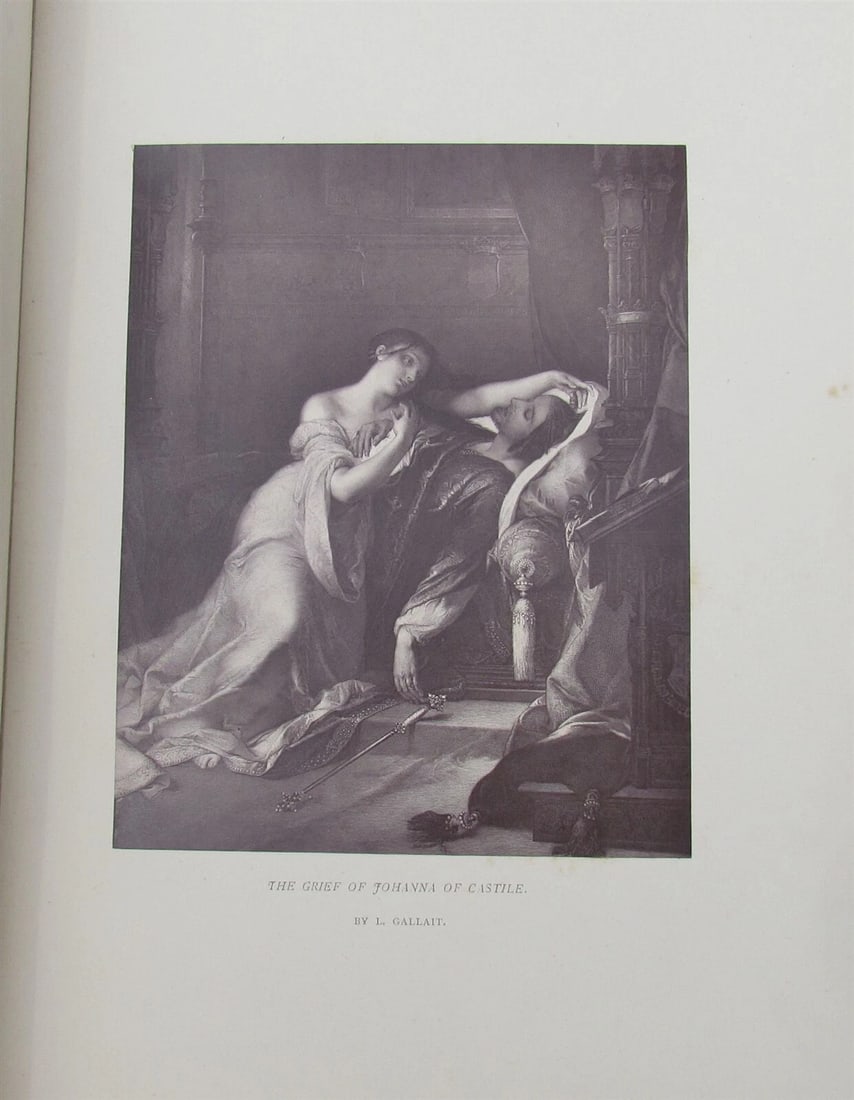 1872 GEMS of BELGIAN ART by W. SCOTT antique SIGNED FINE BINDING ILLUSTRATED - 9