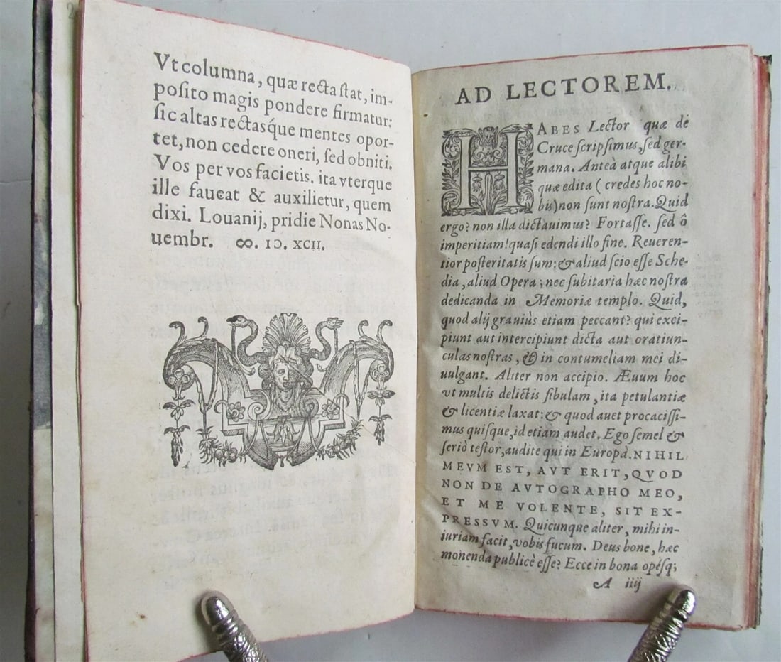 1602 DE CRUCE LIBRI TRES by Justus LIPSIUS antique ILLUSTRATED w/ 19 WOODCUTS - 3