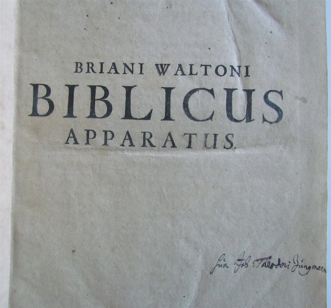 1673 BIBLE COMMENTARY antique VELLUM Biblicus Apparatus Chronology Topography - 4