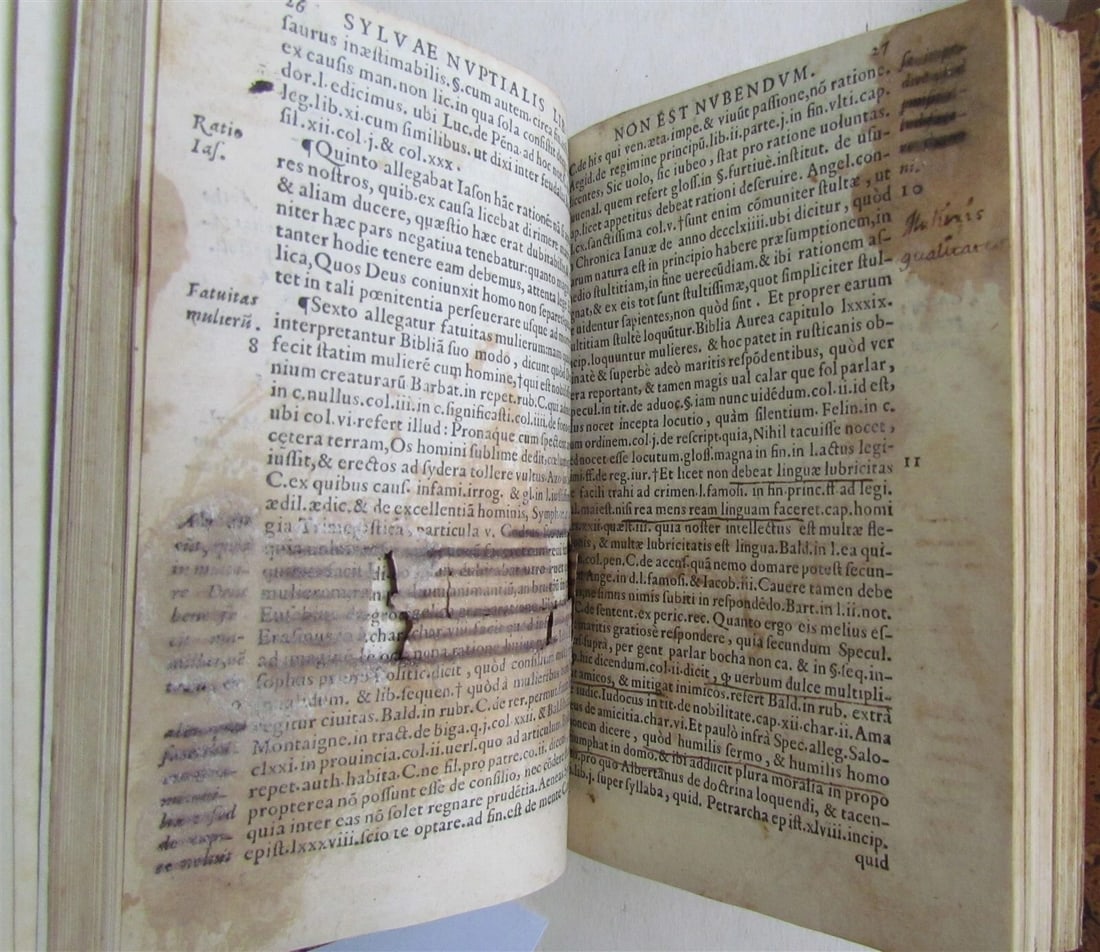 1570 2 VOLS CANON LAW ANTIQUE NEVIZANO ASTENSII IOANNE SYLUAE NUPTIALIS vellum - 5