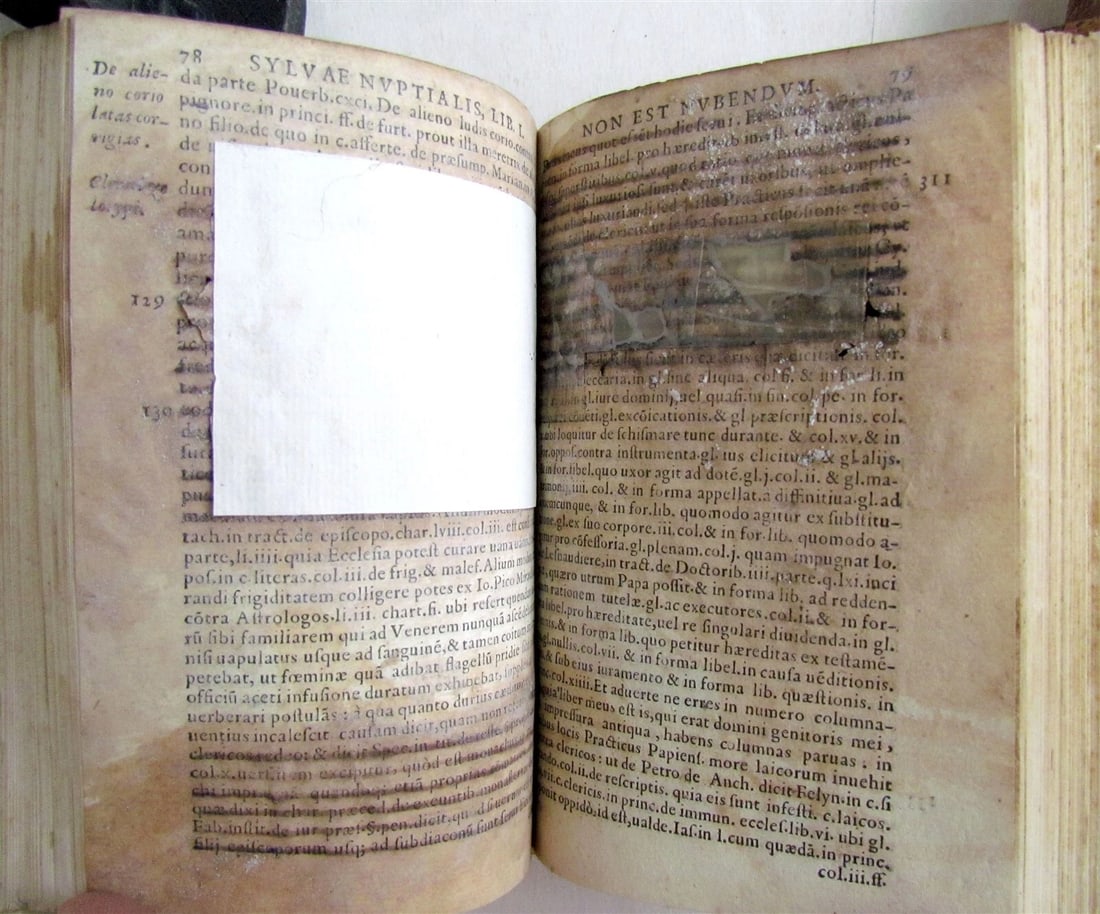 1570 2 VOLS CANON LAW ANTIQUE NEVIZANO ASTENSII IOANNE SYLUAE NUPTIALIS vellum - 6