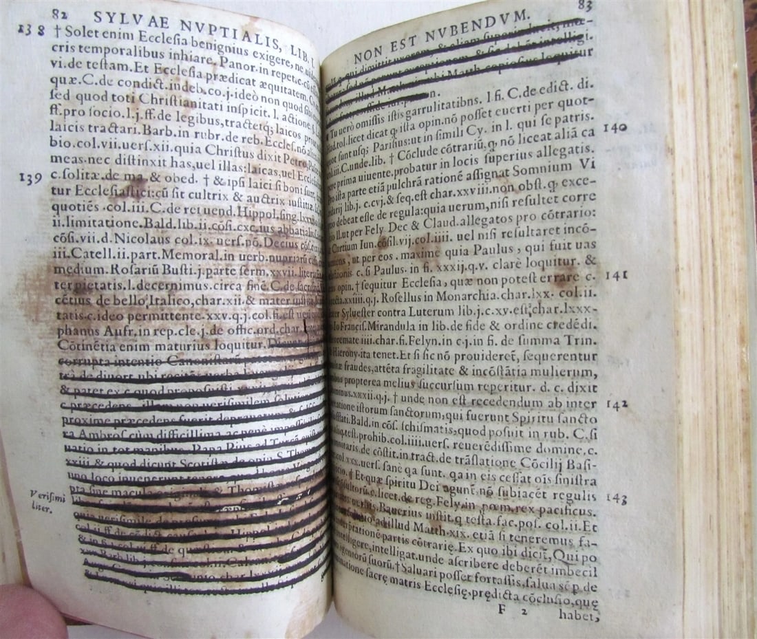 1570 2 VOLS CANON LAW ANTIQUE NEVIZANO ASTENSII IOANNE SYLUAE NUPTIALIS vellum - 7