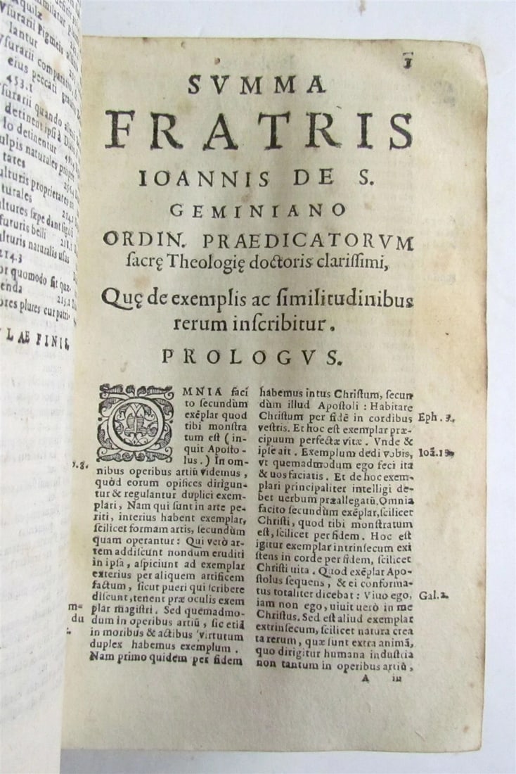 1582 NATURAL & ART HISTORY FOR CLERGY antique VELLUM BOUND 16th CENTURY - 4