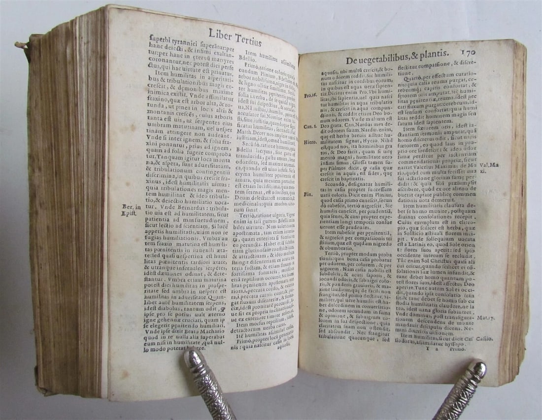 1582 NATURAL & ART HISTORY FOR CLERGY antique VELLUM BOUND 16th CENTURY - 7