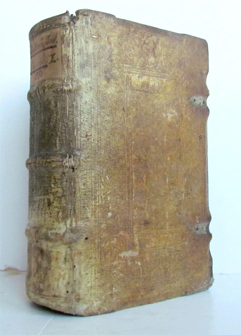 1554 Homiliarum tripartitarum by Josse Clichtoveus antique PIGSKIN BOUND vol. I: Title: 1554 Homiliarum tripartitarum by Josse Clichtoveus antique PIGSKIN BOUND vol. I Description: Homiliarum tripartitarum by Clichtoveus, J. Pars I Cologne, Gennepaeus ; 1554 Size 4 1/2 by 6 3/4" B