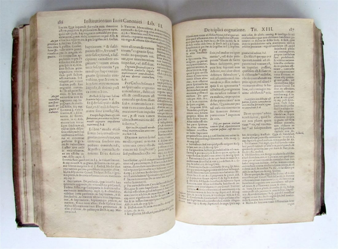1584 LAW BOOK antique Institutiones iuris canonici IO. PAULO LANCELOTTO PERUSINO - 8