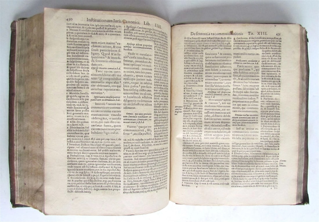 1584 LAW BOOK antique Institutiones iuris canonici IO. PAULO LANCELOTTO PERUSINO - 9