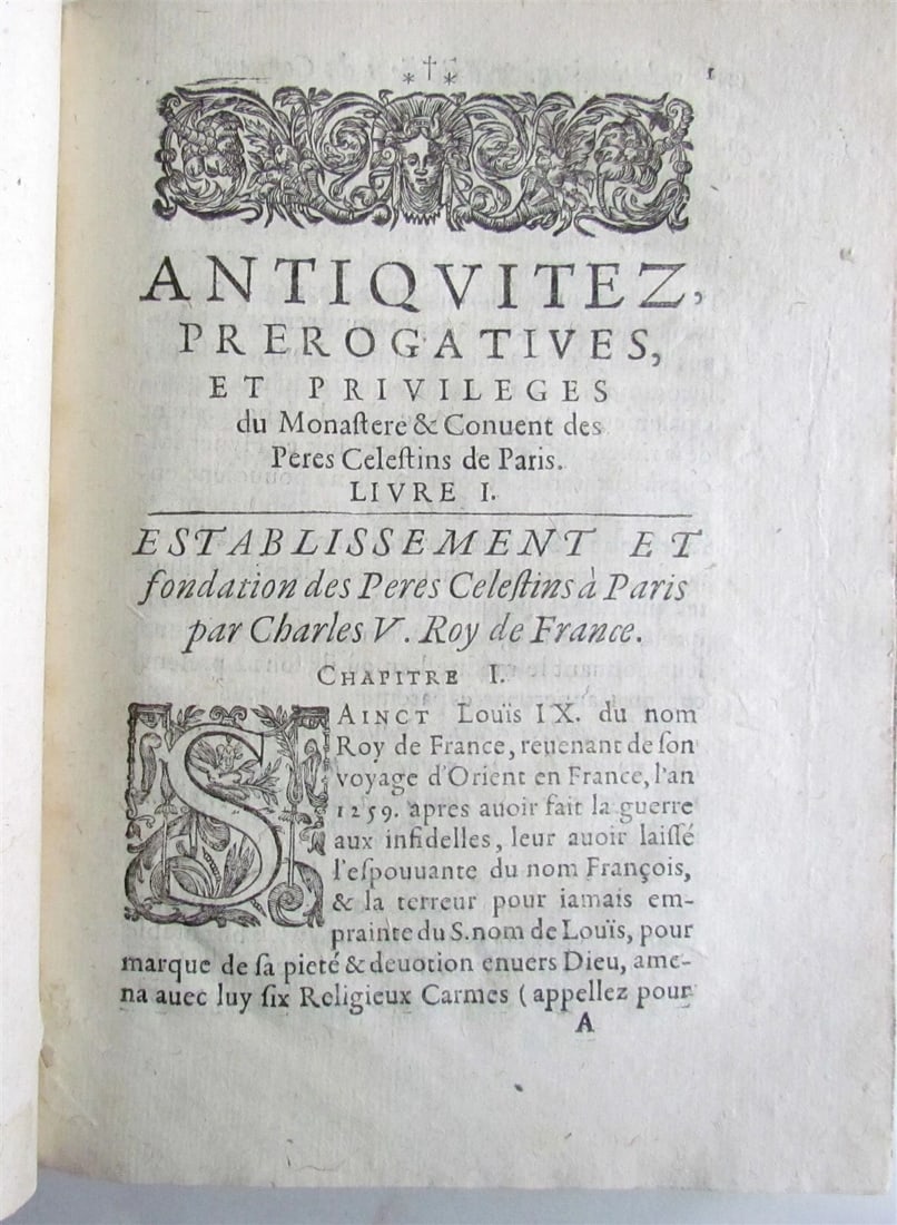 1634 antique Histoire du monastere et convent des Peres in FRENCH - 5