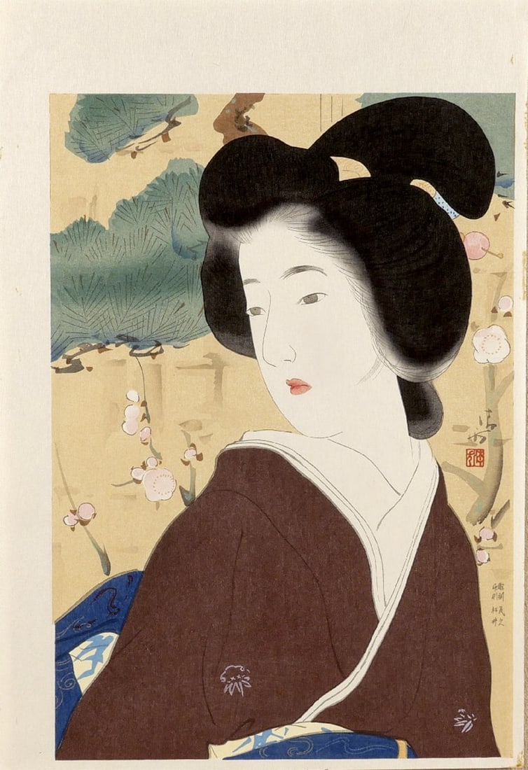 KIYOKATA, Kaburagi (1878-1973): Shunsho' ('Make-up for Spring') (1 of 1)
