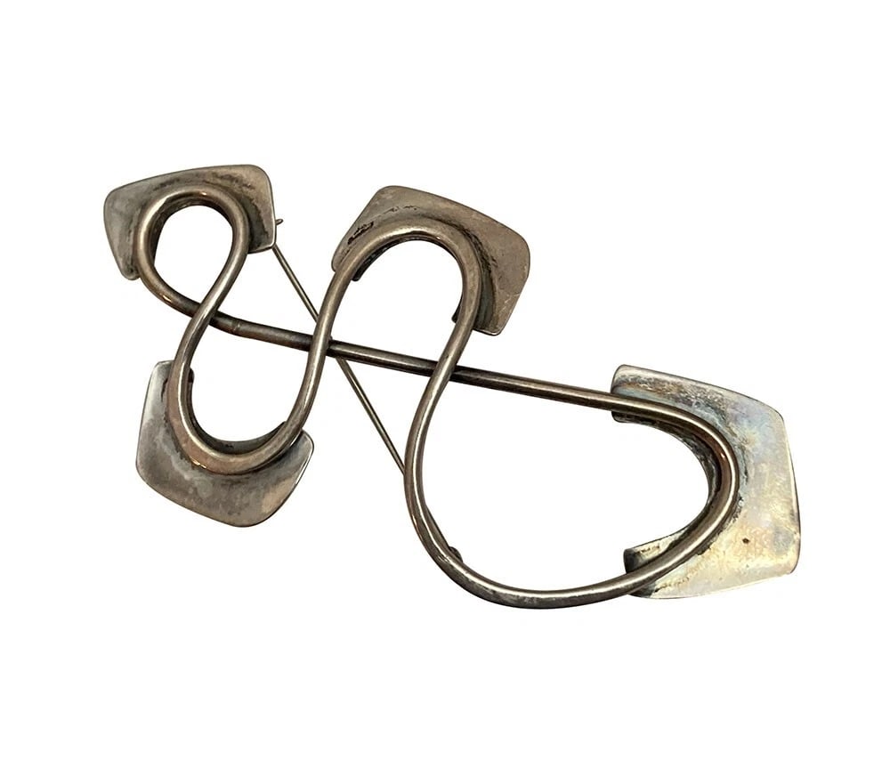 Art Smith Modernist Sterling Silver Pin Brooch - 2