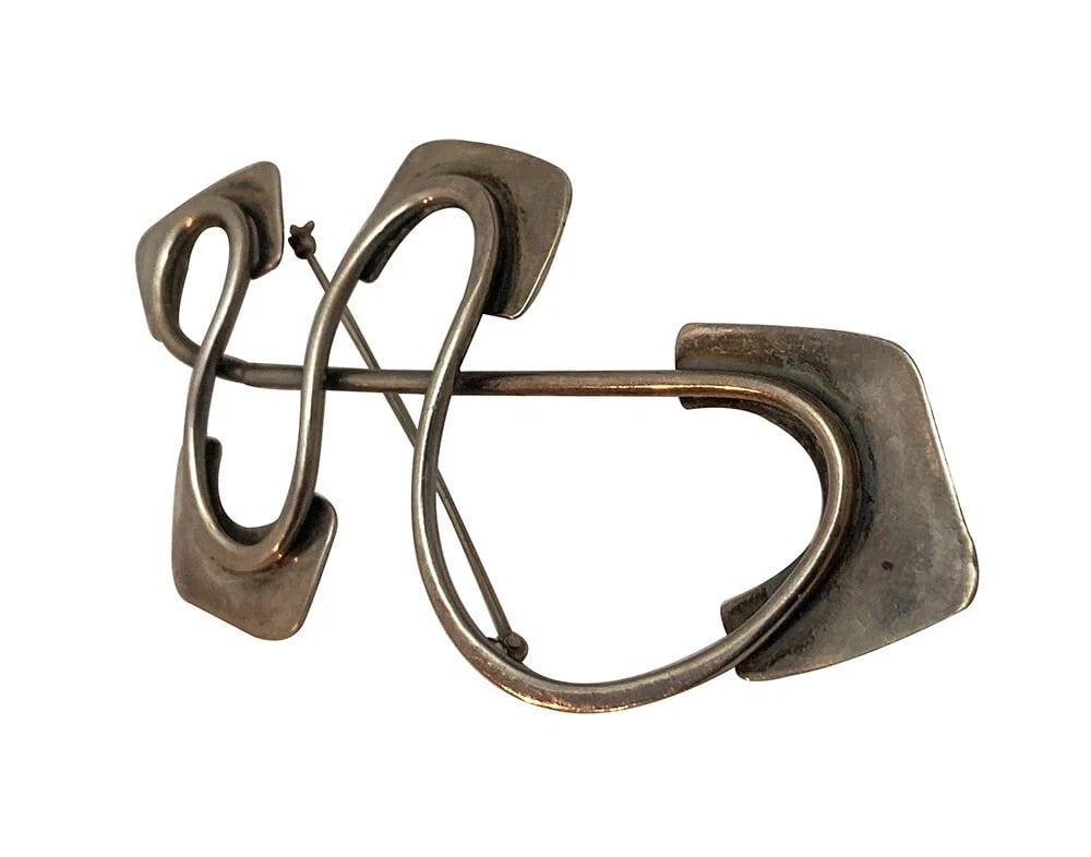 Art Smith Modernist Sterling Silver Pin Brooch - 3