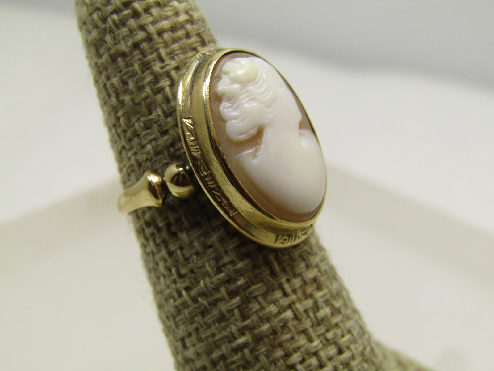 Vintage 10kt Cameo Ring, Sz. 6, 1920's-1930's - 2