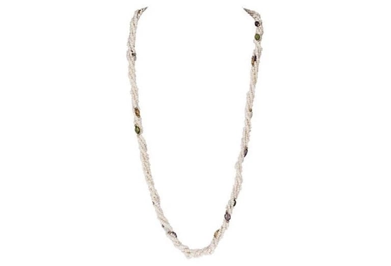 14 Karat Gold Gemstone Freshwater Pearl Torsade - 5
