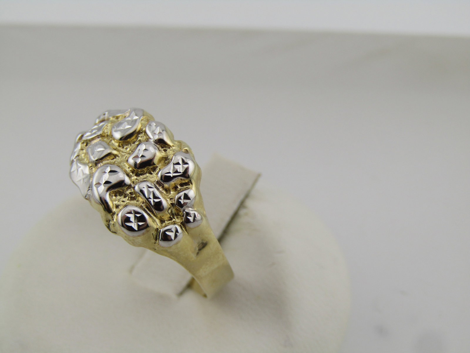 10kt Two Tone Nugget Ring, Men's, Sz. 11.5, Unisex - 3