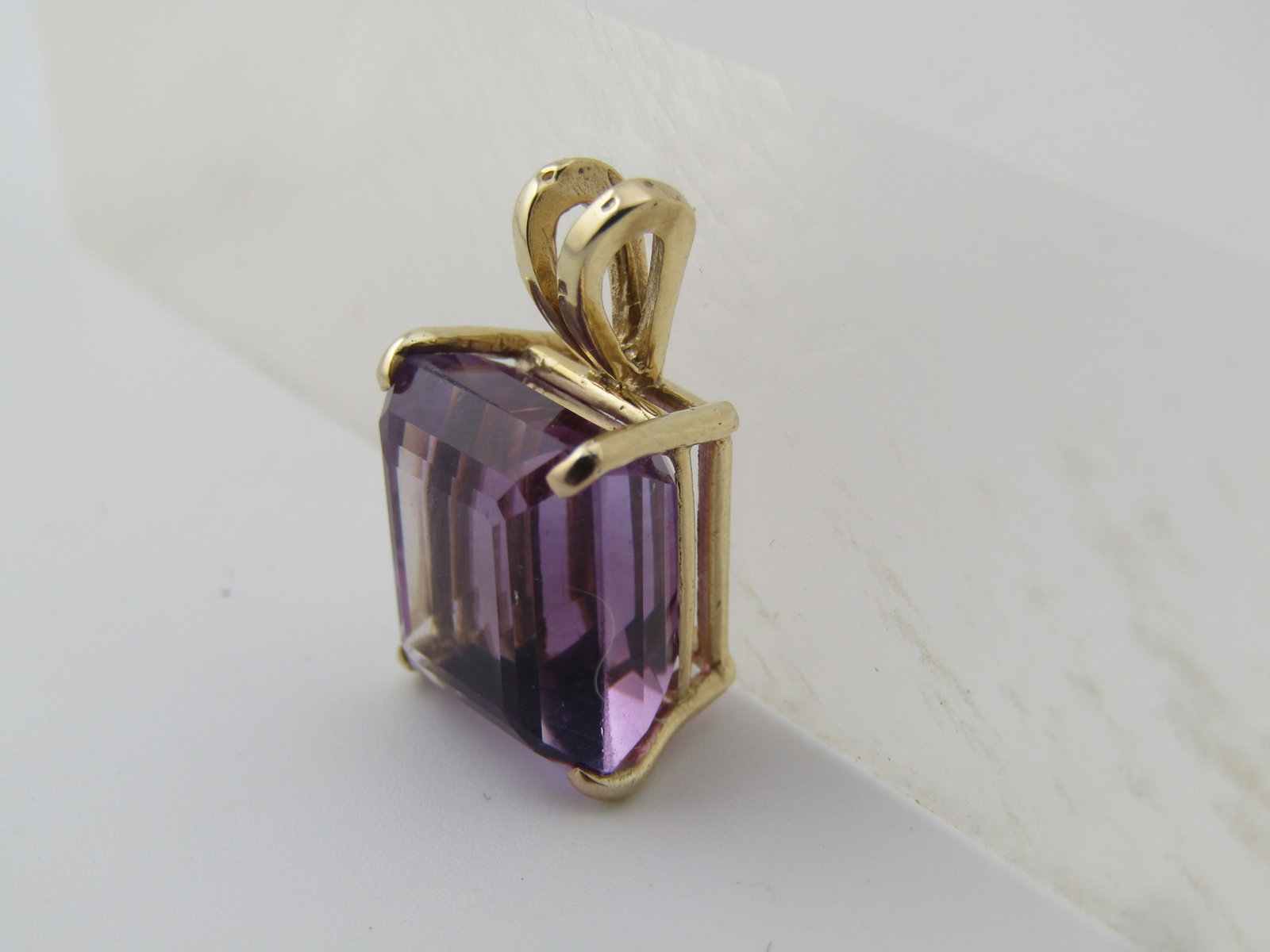 Vintage 14kt Amethyst Pendant. 1980's-1990's - 2