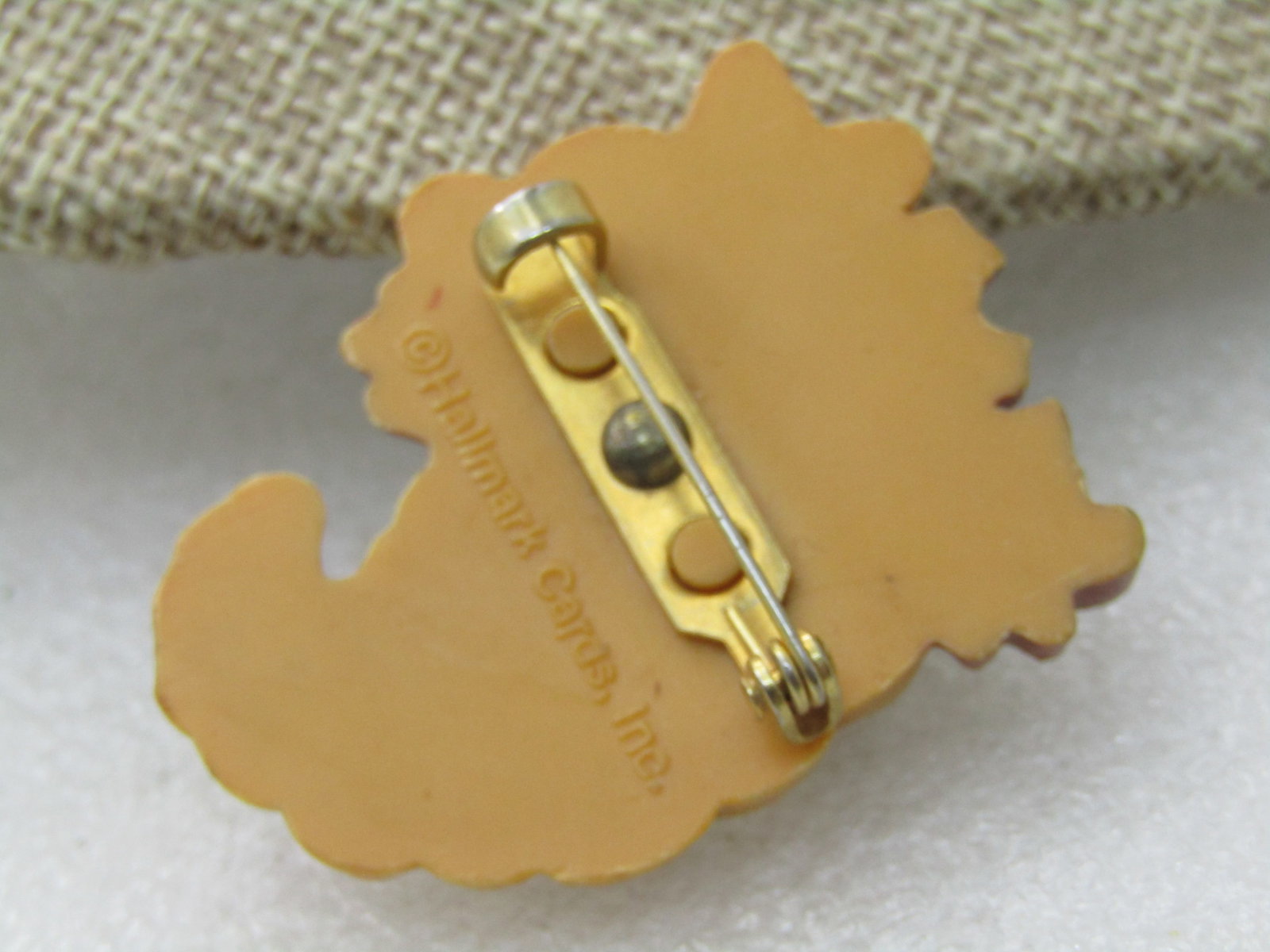 Vintage Hallmark Autumn Cornucopia Brooch, 1.75" - 5
