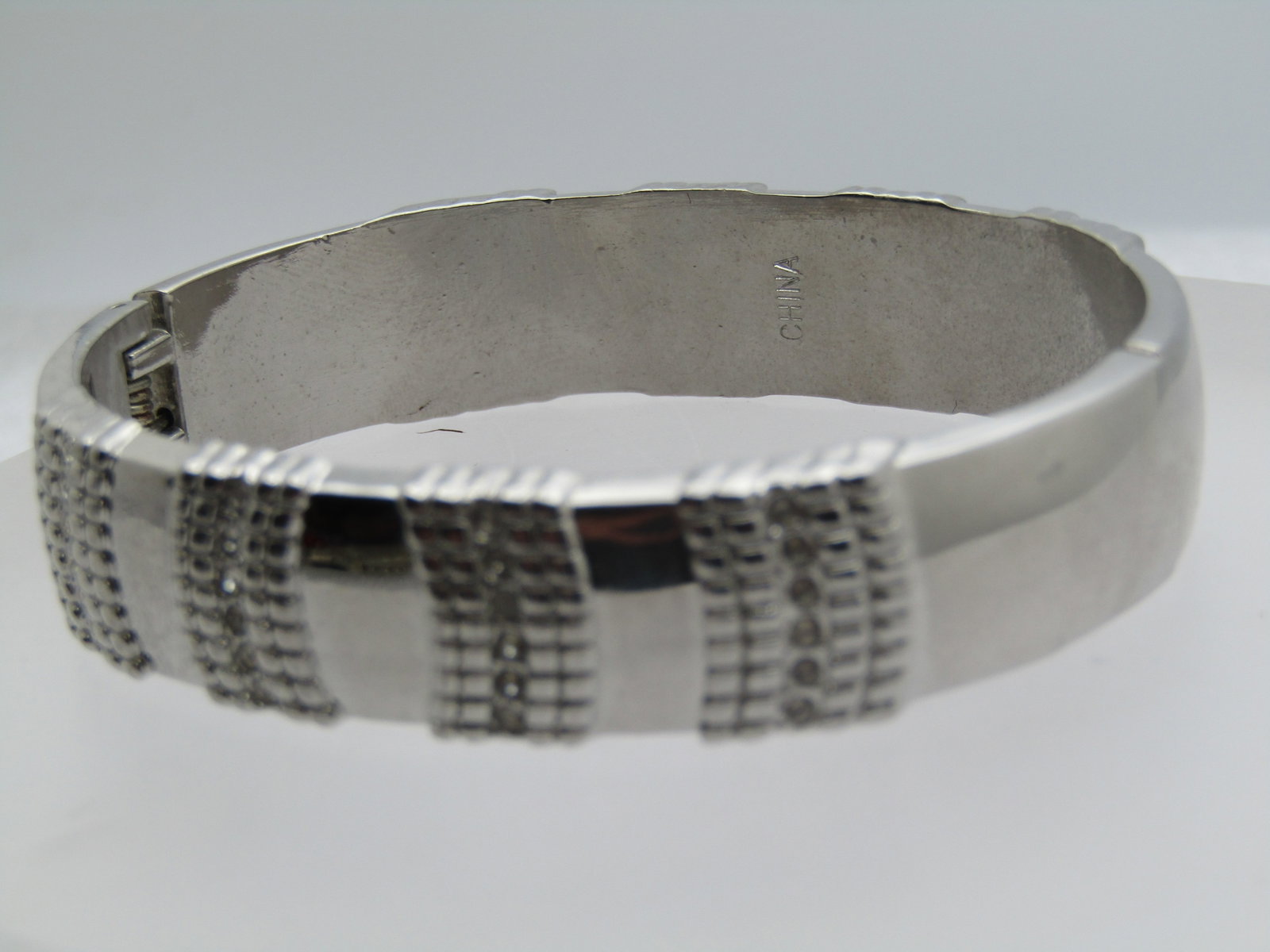 Vintage Hinged Bangle Bracelet, 6.5" 1980's-1990's - 2