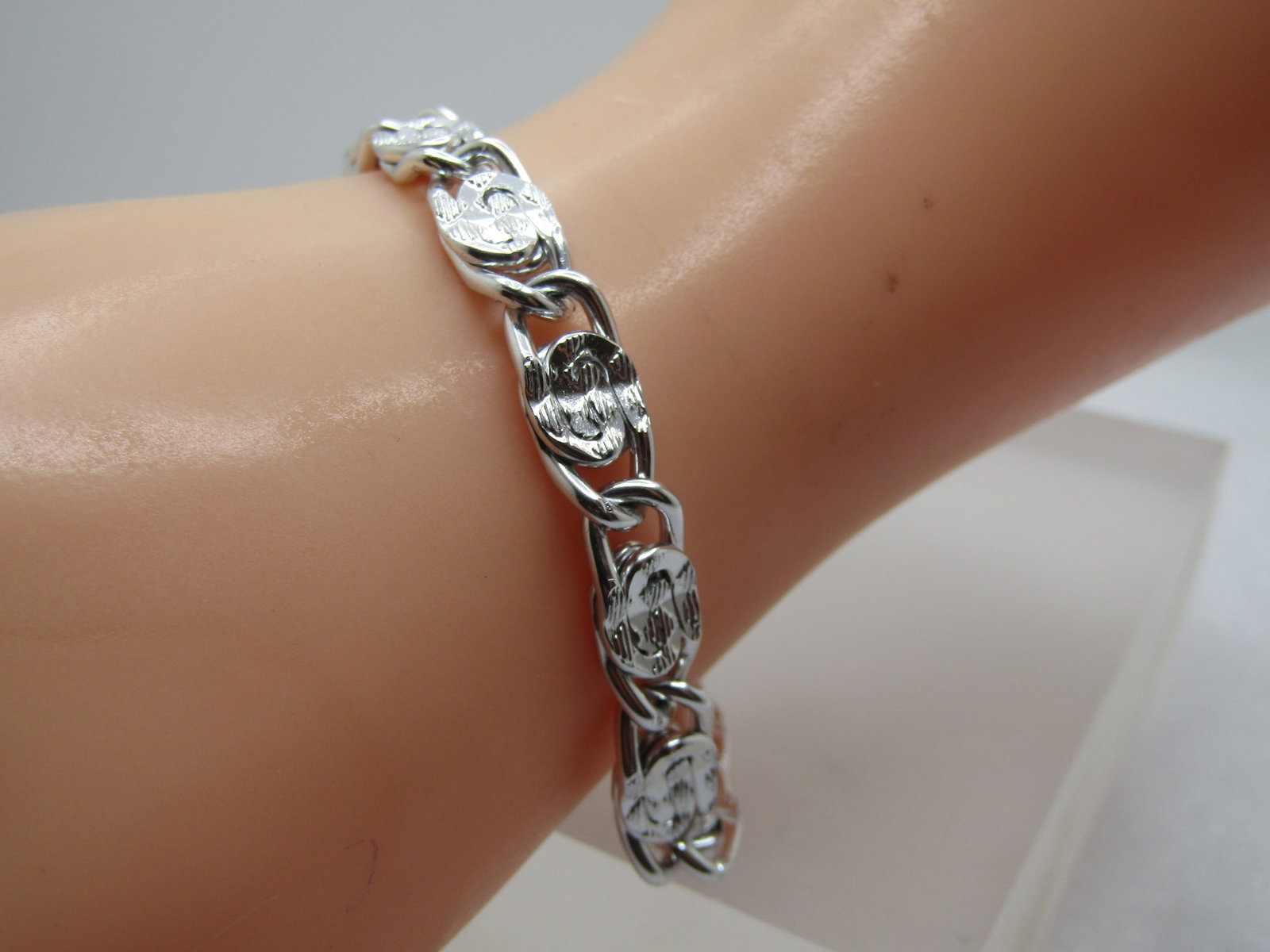 Vintage Bent Link Bracelet, 7", 1970's, Sarah Coventry - 3